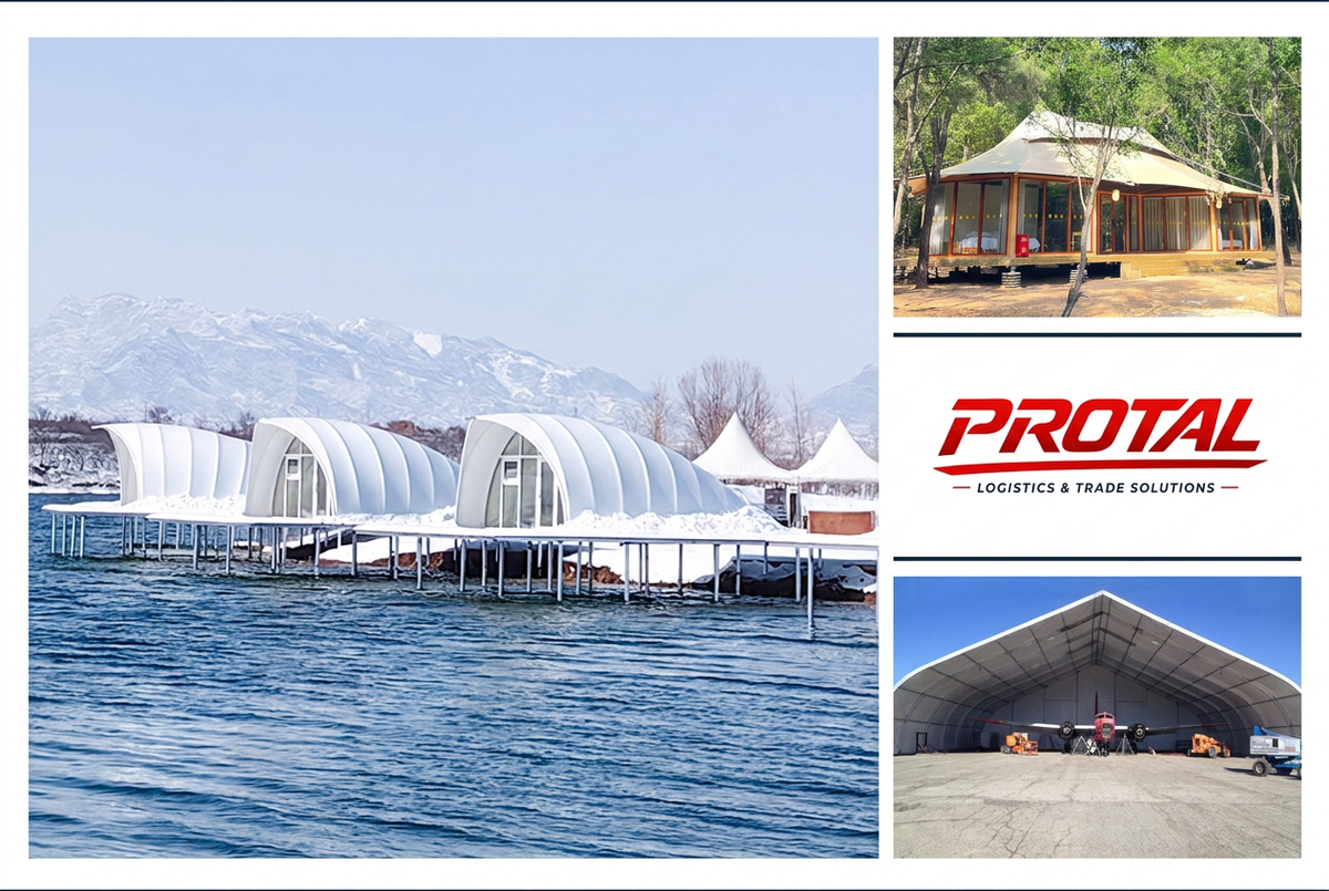 Коллаж для карточки MUYE с фотографиями конструкций и логотипом PROTAL